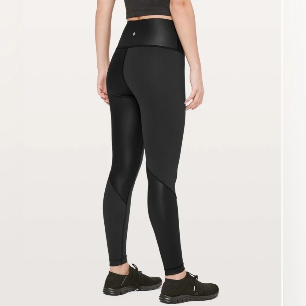 Lululemon Wunder Under Pant Cire Wrap Leggings | Black | Size 8